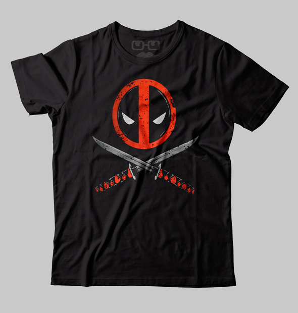 Camiseta Deadpool Facas